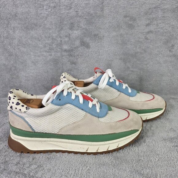 Womens Madewell MWL Trainer Kickoff Sneaker Shoes Suede Mesh Dalmatian Size 9.5M - Picture 5 of 8